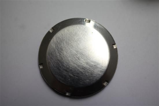 A gentlemans rare 1940s stainless steel Omega manual wind wrist watch,